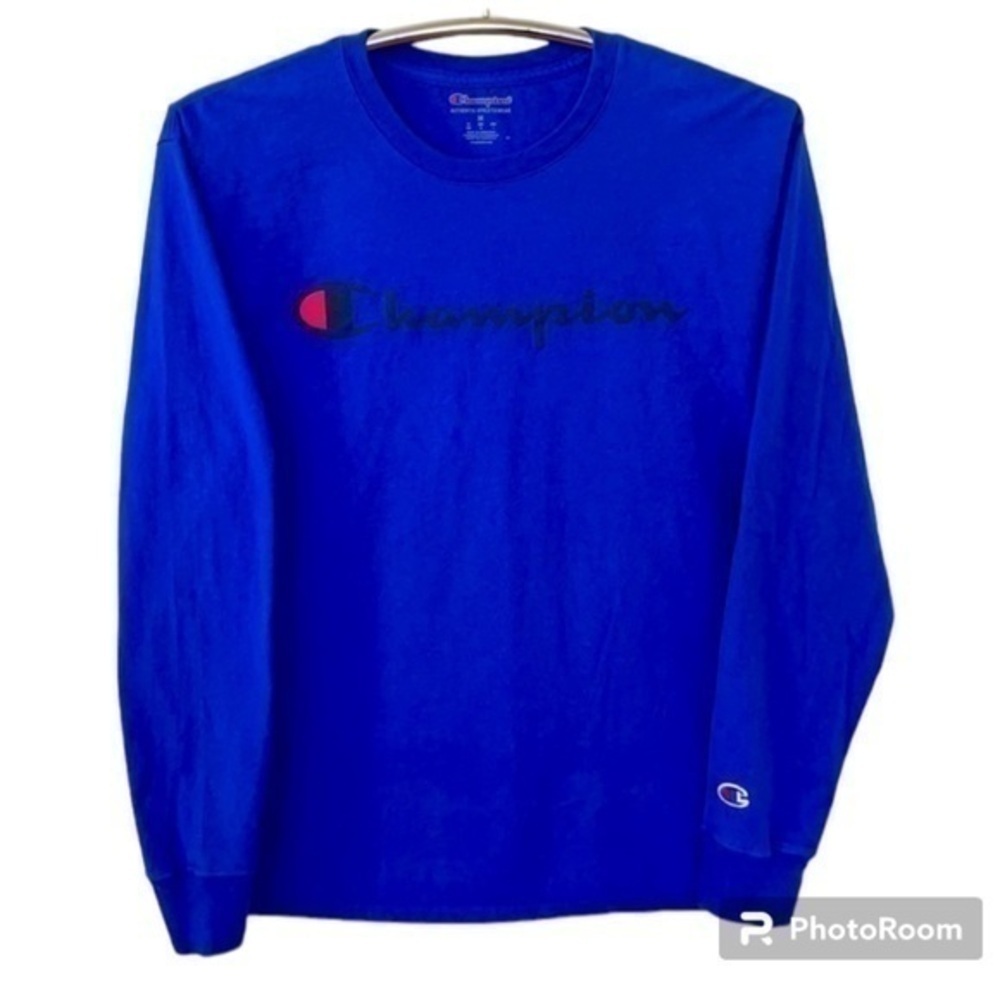 CHAMPION | Women’s Blue Long Sleeve Shirt Size Medium